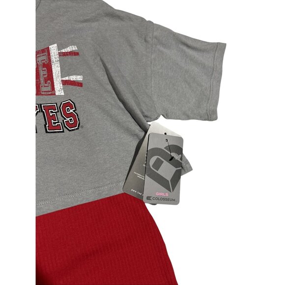 NEW Ohio State Buckeyes Colosseum Tank Top Cropped Tee Layered Shirt Girls M 7-8 - Picture 3 of 9